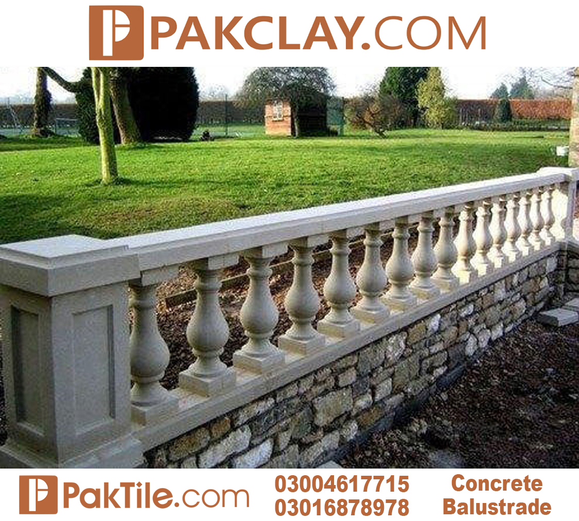 Pak Clay Tiles Cement balcony railing design pictures