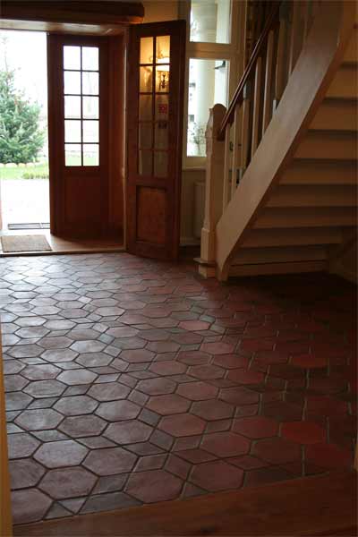 Pak clay black antique interior terracotta floor tiles