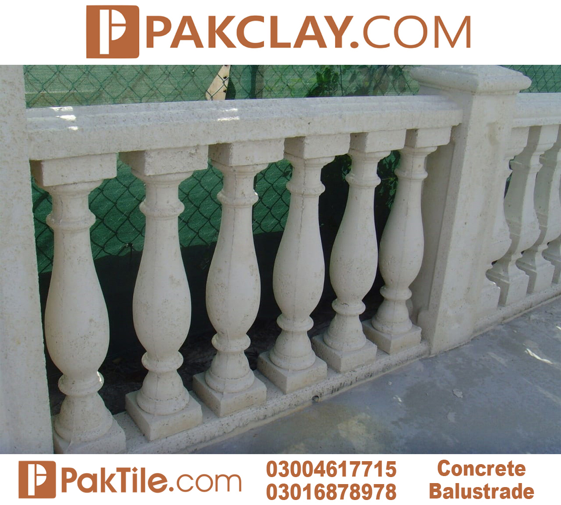 Pak clay tiles modern cement railing design