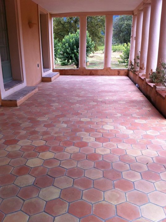 Terracotta Hexagon Floor Tiles Design in Pakistan