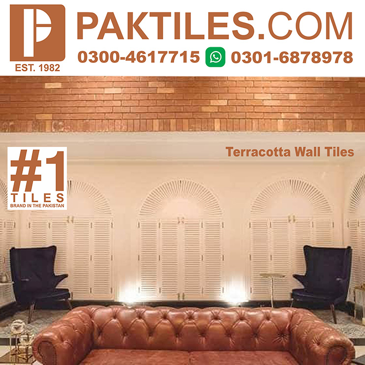 Red Bricks Gutka Wall Living Room Tiles Pakistan