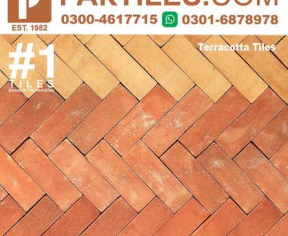 Red and Yellow Brick Wall Gutka Tiles In Hyderabad Pakistan